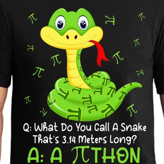 Python Pithon Pi Symbol Funny Math Teacher Pi Day Pajama Set