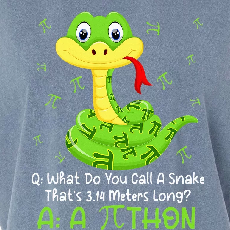 Python Pithon Pi Symbol Funny Math Teacher Pi Day Garment-Dyed Women's Muscle Tee