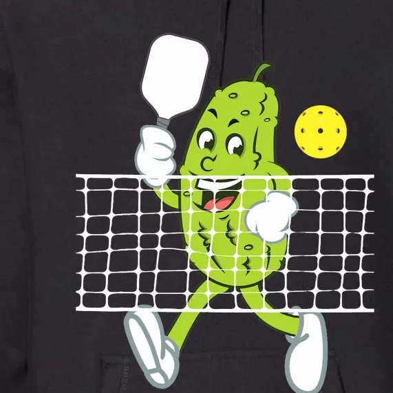 Pickle Playing Pickleball Funny Pickleball Paddleball Premium Hoodie