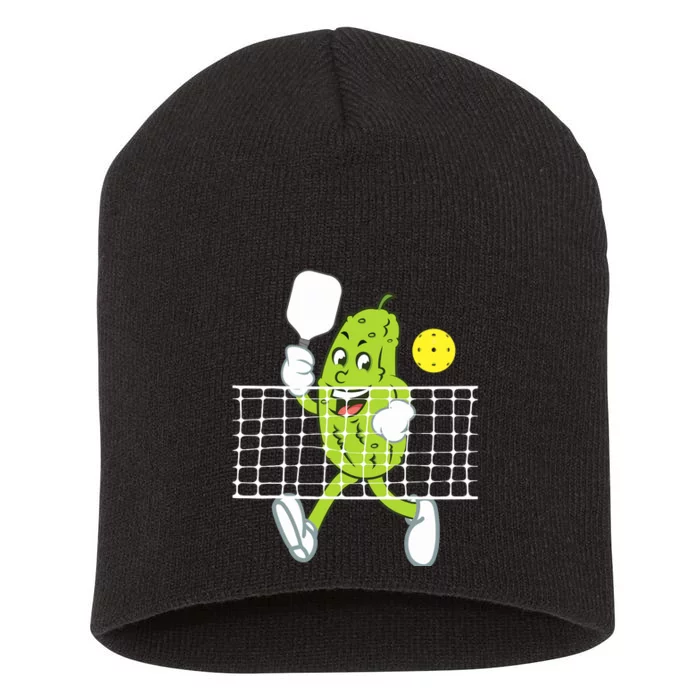 Pickle Playing Pickleball Funny Pickleball Paddleball Short Acrylic Beanie