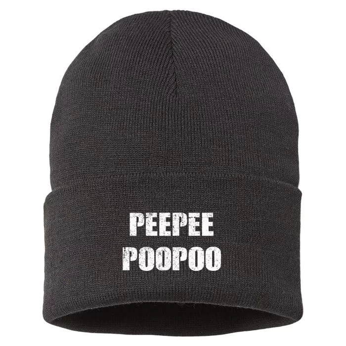 Peepeepoopoo Peepee Poopoo Pee Pee Poo Poo Sustainable Knit Beanie