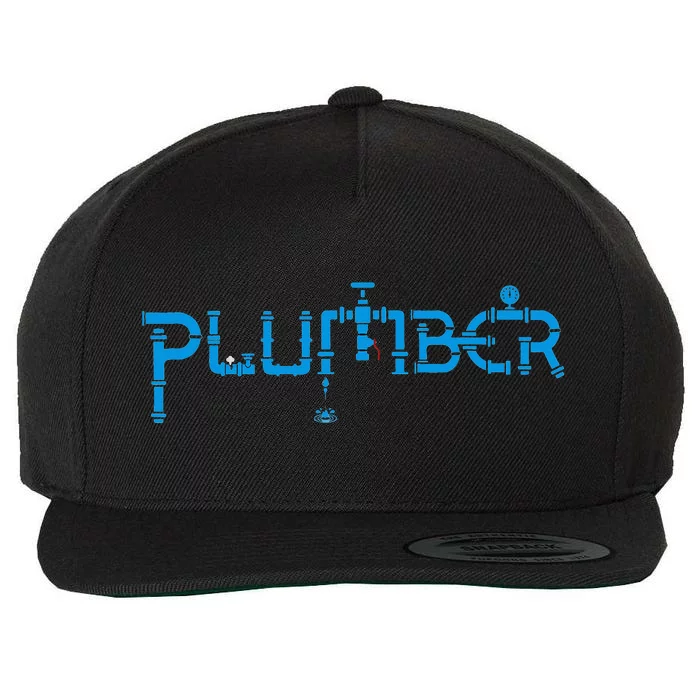 Plumbing Plumber Wool Snapback Cap