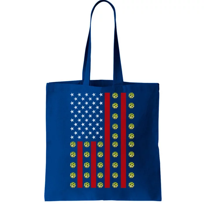 Patriotic Pickleball Player Us Flag Pickleball 4th Of July Gift Tote Bag