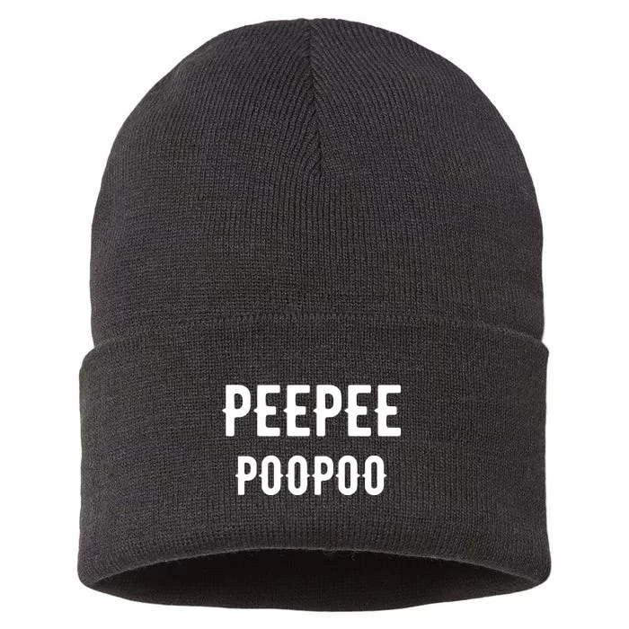 Peepeepoopoo Peepee Poopoo Pee Pee Poo Poo Sustainable Knit Beanie