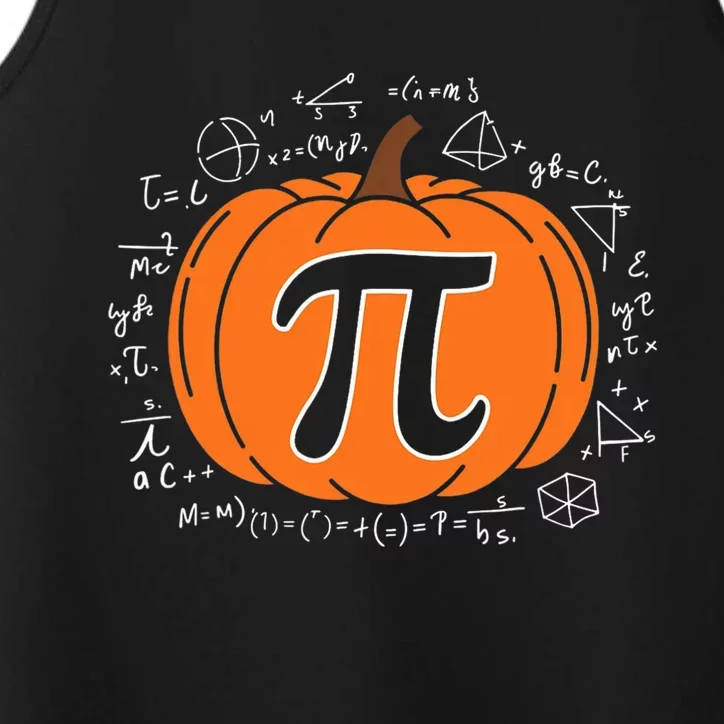 Pumpkin Pi Pie Math Teacher Funny Halloween Thanksgiving Performance Tank