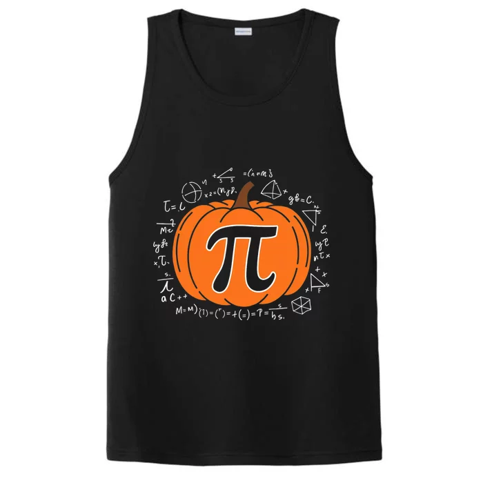 Pumpkin Pi Pie Math Teacher Funny Halloween Thanksgiving Performance Tank