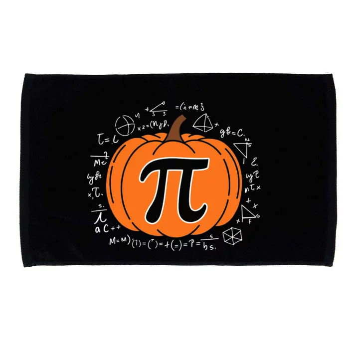 Pumpkin Pi Pie Math Teacher Funny Halloween Thanksgiving Microfiber Hand Towel