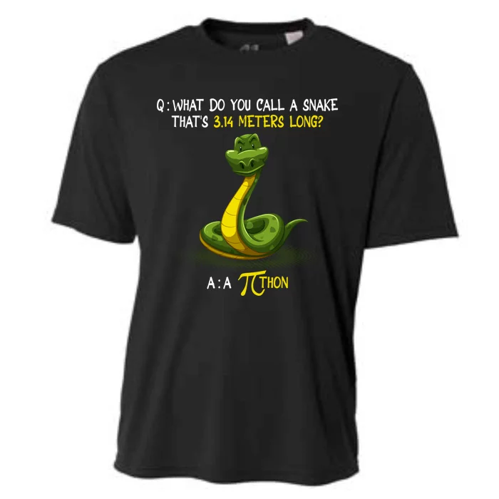 Python Pithon Pi Symbol Funny Math Teacher Pi Day Gift Cooling Performance Crew T-Shirt