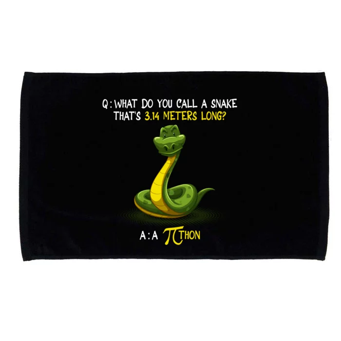 Python Pithon Pi Symbol Funny Math Teacher Pi Day Gift Microfiber Hand Towel