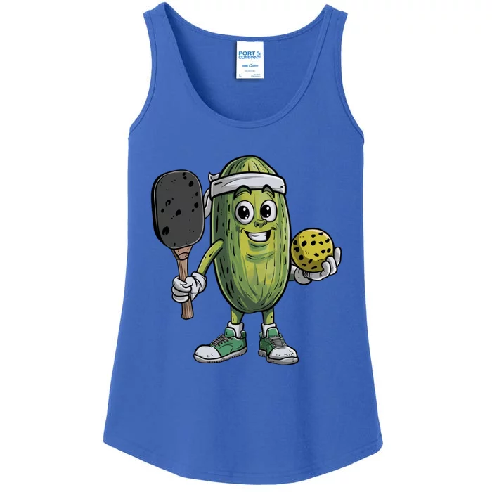 Pickle Playing Pickleball Funny For Paddleball Lover Gift Ladies Essential Tank