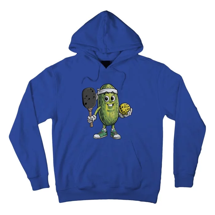 Pickle Playing Pickleball Funny For Paddleball Lover Gift Tall Hoodie