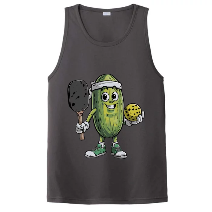 Pickle Playing Pickleball Funny For Paddleball Lover Gift Performance Tank