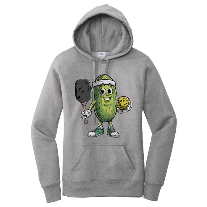 Pickle Playing Pickleball Funny For Paddleball Lover Gift Women's Pullover Hoodie