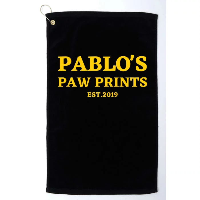 Pablo's Paw Prints And Dog Lovers Platinum Collection Golf Towel