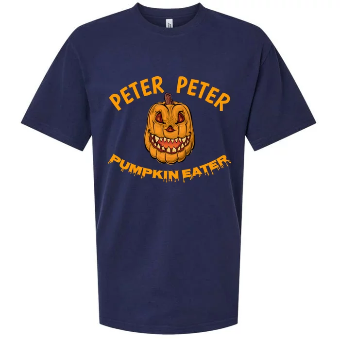 Peter Peter Pumpkin Eater Creepy Halloween Costume Great Gift Sueded Cloud Jersey T-Shirt