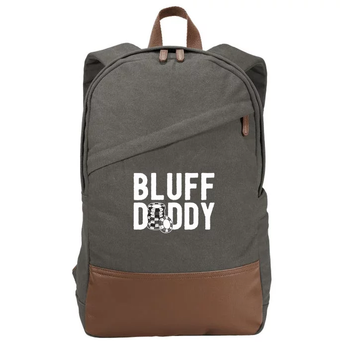 Poker Player Poker Cards Game I Bluff Bluffing Cotton Canvas Backpack