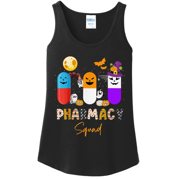 Pills Pharmacy Pharmacist Squad Funny Halloween Ladies Essential Tank