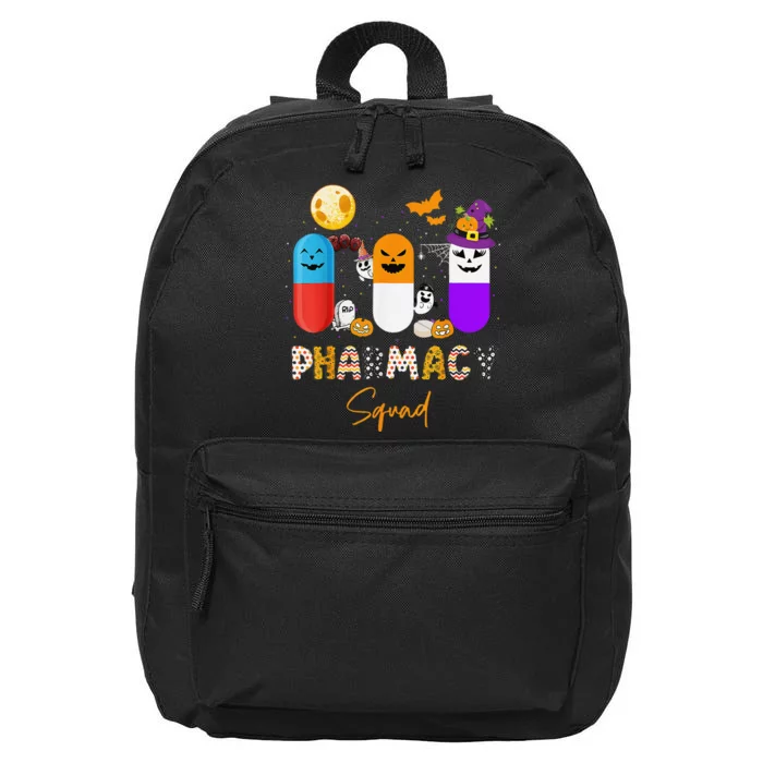 Pills Pharmacy Pharmacist Squad Funny Halloween 16 in Basic Backpack