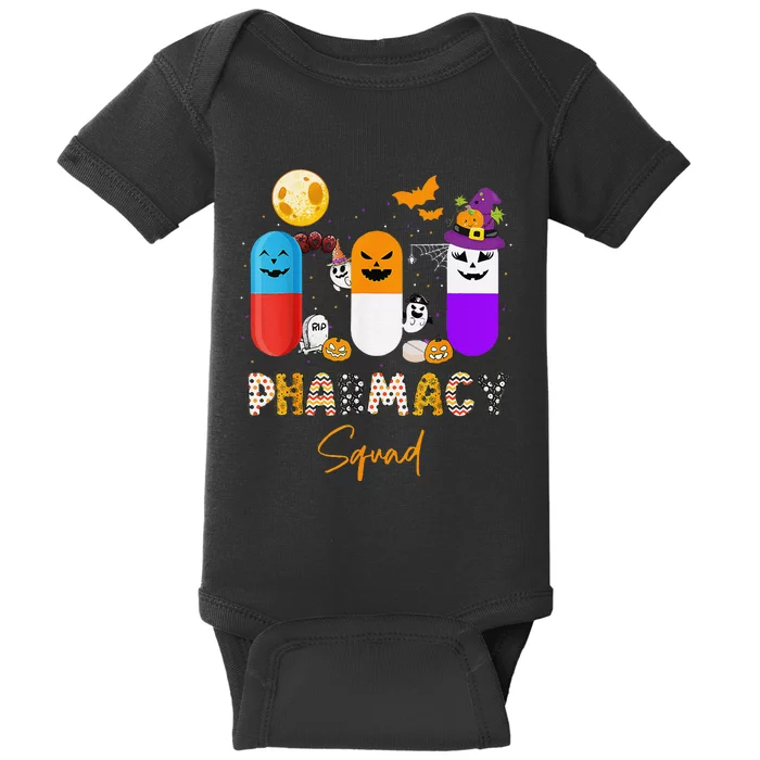 Pills Pharmacy Pharmacist Squad Funny Halloween Baby Bodysuit