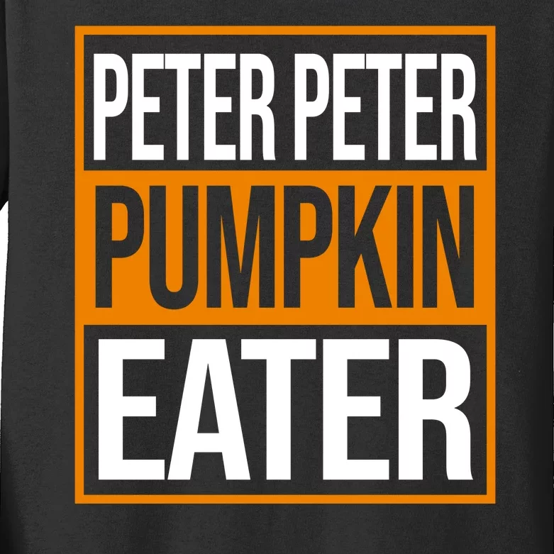 Peter Peter Pumpkin Eater Halloween Kids Long Sleeve Shirt