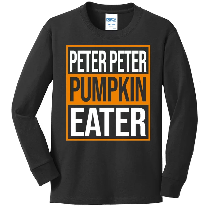 Peter Peter Pumpkin Eater Halloween Kids Long Sleeve Shirt