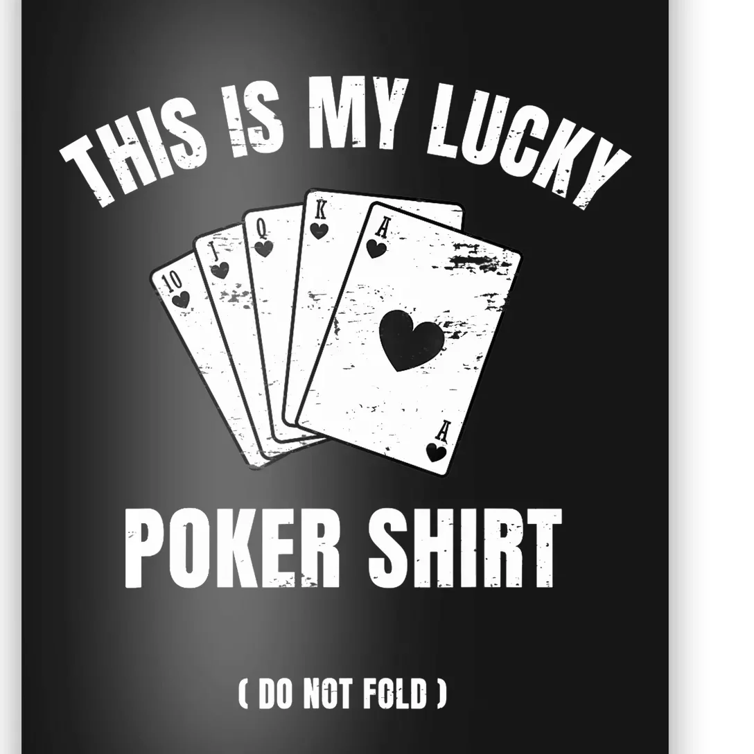 Poker Player Poker Cards Game Luck Poster