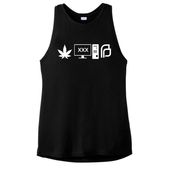 Pot Porn Planned Parenthood  Pot Leaf Funny Political Gift For Ladies Tri-Blend Wicking Tank