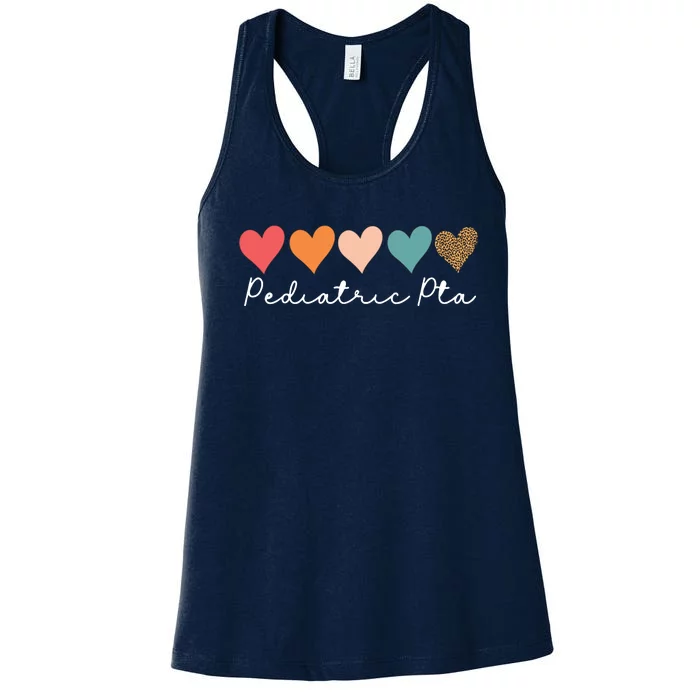 Pediatric PTA Physical Therapy Therapist Assistant Rainbow Women's Racerback Tank