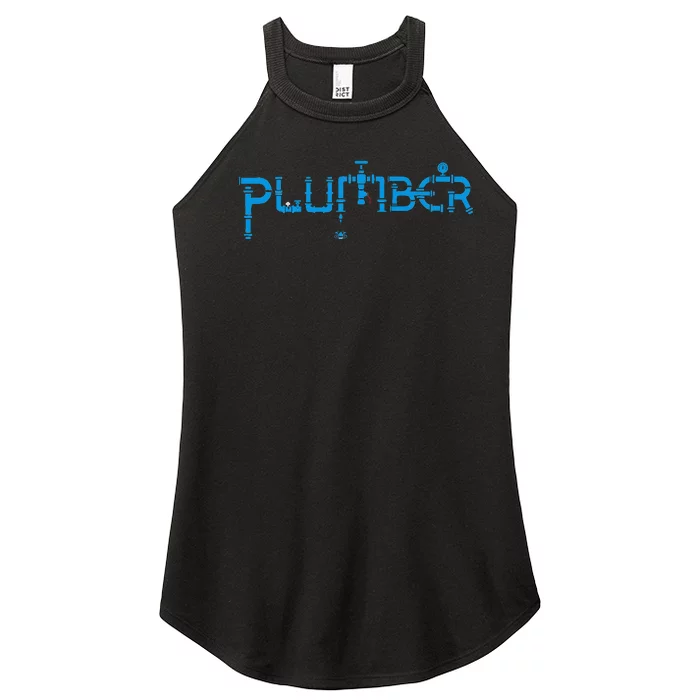 Plumbing Plumber Women’s Perfect Tri Rocker Tank