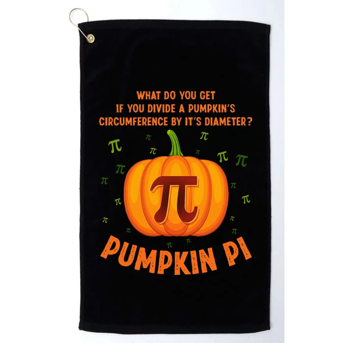 Pumpkin Pie Pi Math Teacher Funny Halloween Adult Platinum Collection Golf Towel