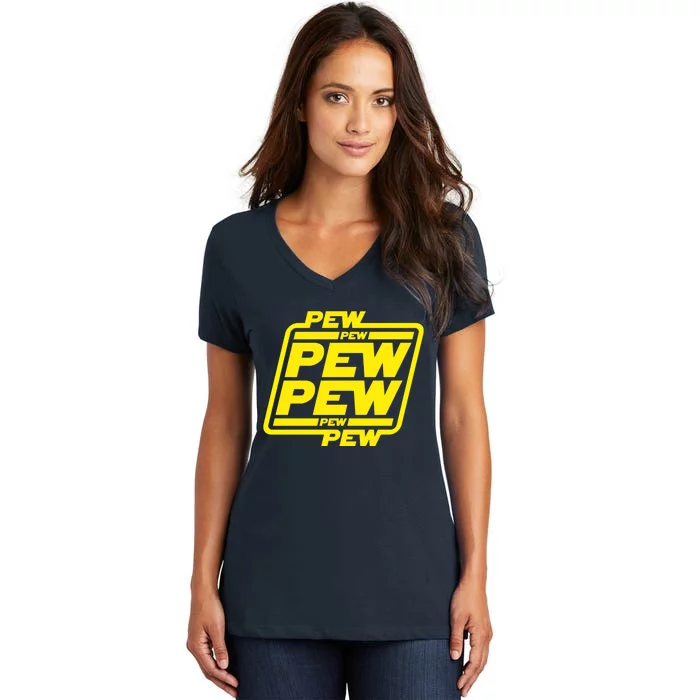 Pew Pew Pew Pew Women's V-Neck T-Shirt