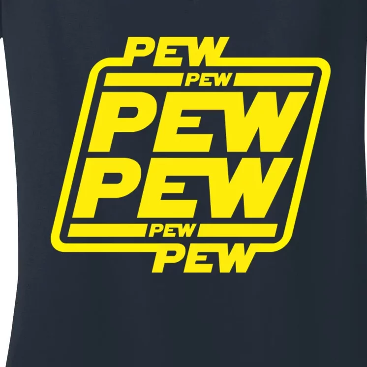 Pew Pew Pew Pew Women's V-Neck T-Shirt