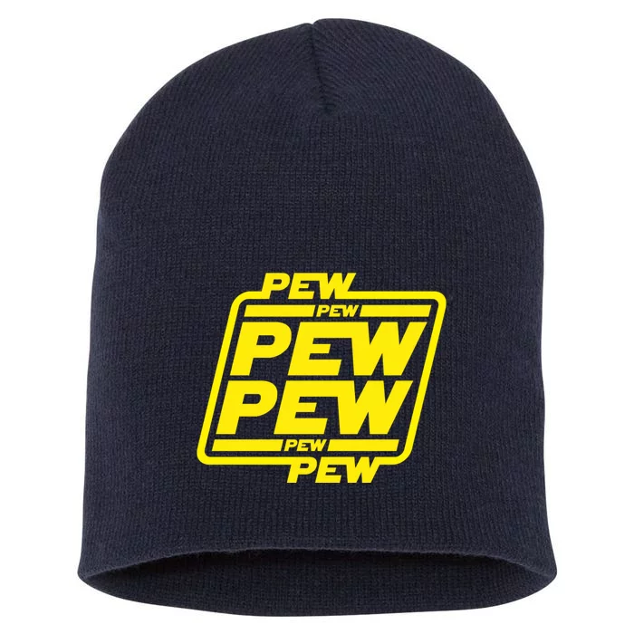 Pew Pew Pew Pew Short Acrylic Beanie