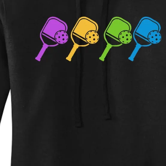 Pickleball Player Paddleball Sport And Pickleball Women's Pullover Hoodie