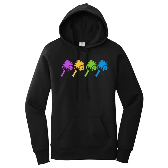 Pickleball Player Paddleball Sport And Pickleball Women's Pullover Hoodie