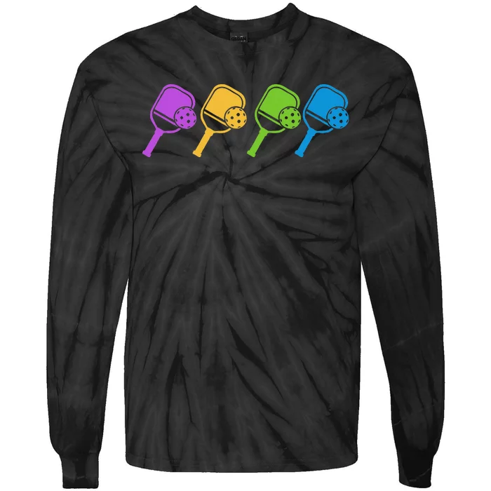 Pickleball Player Paddleball Sport And Pickleball Tie-Dye Long Sleeve Shirt