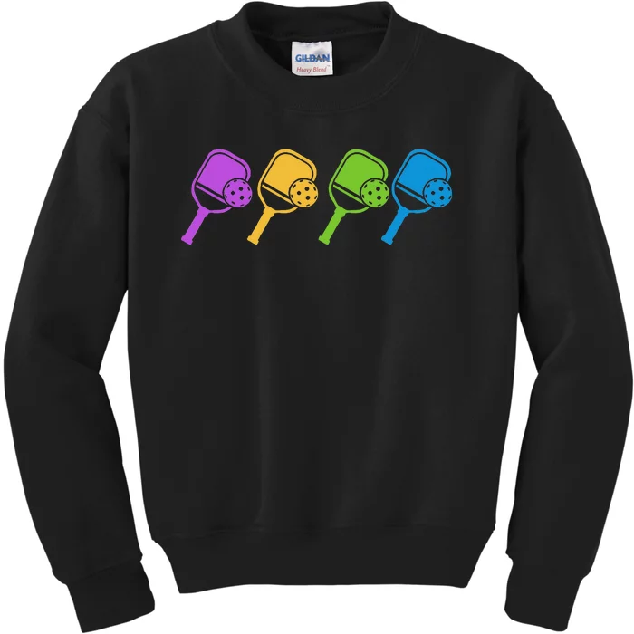 Pickleball Player Paddleball Sport And Pickleball Kids Sweatshirt