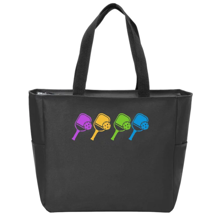 Pickleball Player Paddleball Sport And Pickleball Zip Tote Bag