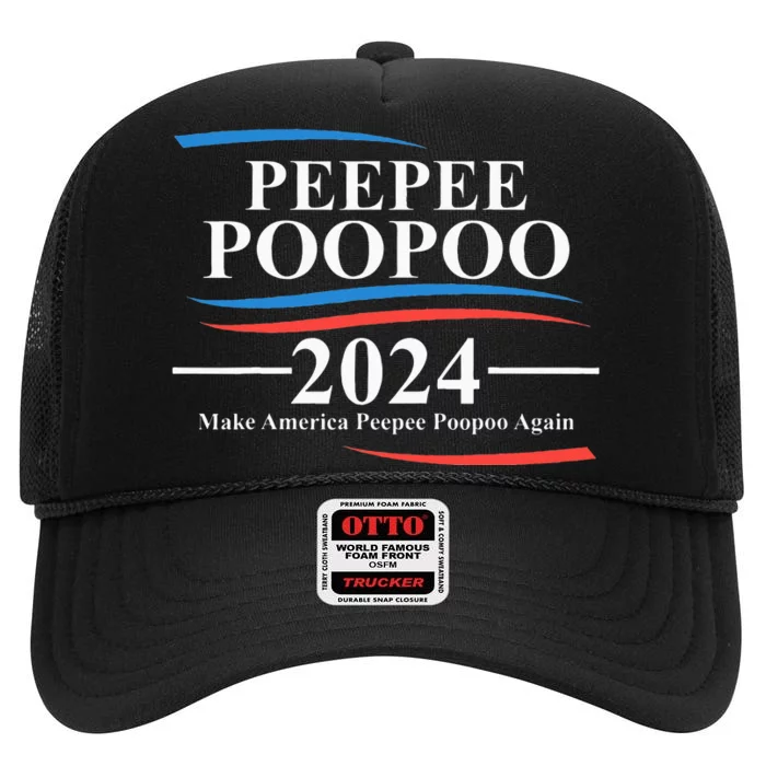 Pee Pee Poo Poo 2024 Peepee Poopoo Meme High Crown Mesh Trucker Hat