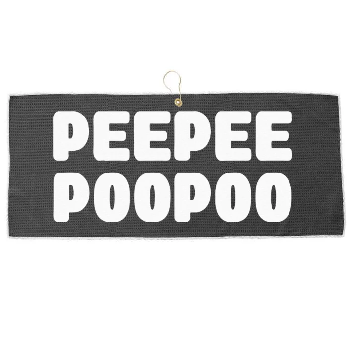 PEEPEEPOOPOO PEEPEE POOPOO PEE PEE POO POO Large Microfiber Waffle Golf Towel