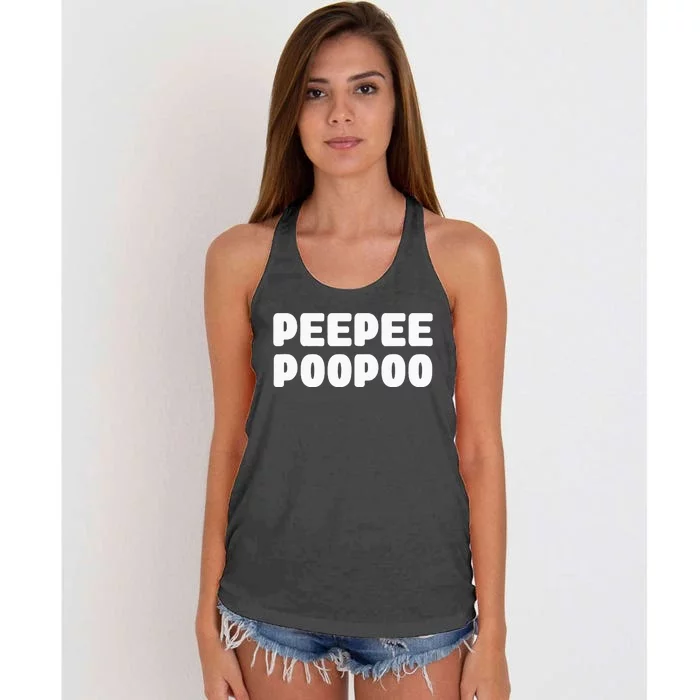 PEEPEEPOOPOO PEEPEE POOPOO PEE PEE POO POO Women's Knotted Racerback Tank