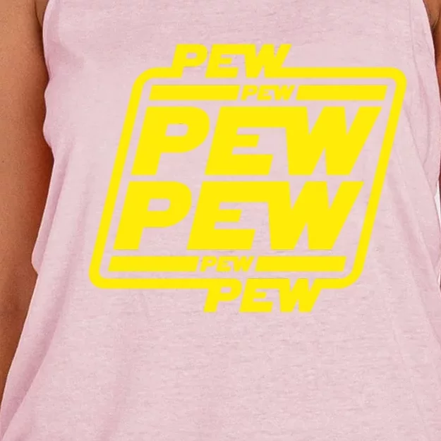 Pew Pew Pew Women's Knotted Racerback Tank