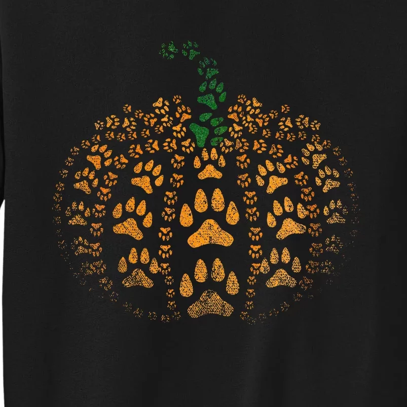 Pet Paw Print Pumpkin Tall Sweatshirt