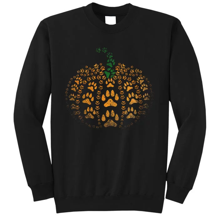 Pet Paw Print Pumpkin Tall Sweatshirt