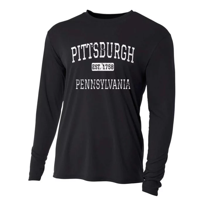 Pittsburgh Pennsylvania PA Vintage Cooling Performance Long Sleeve Crew