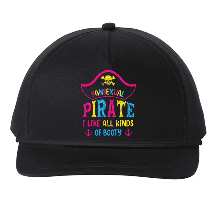 Pansexual Pride Pirate Lgbtq Month Pans Flag Colors Snapback Five-Panel Rope Hat