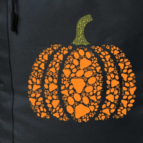 Pumpkin Paw Print Funny Halloween Paw Dog Cat Lover Cool Gift Daily Commute Backpack