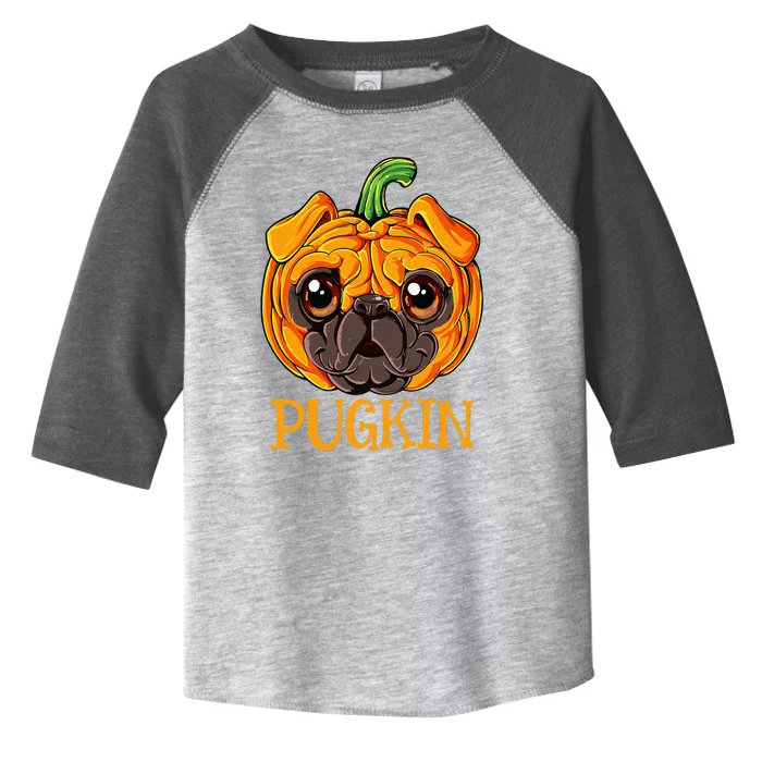 Pugkin Pug Pumpkin Halloween Thanksgiving Women Dog Toddler Fine Jersey T-Shirt