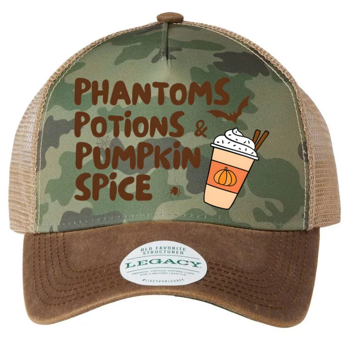 Phantoms Potions Pumpkin Spice Cute Halloween Drink Pumpkin Legacy Tie Dye Trucker Hat