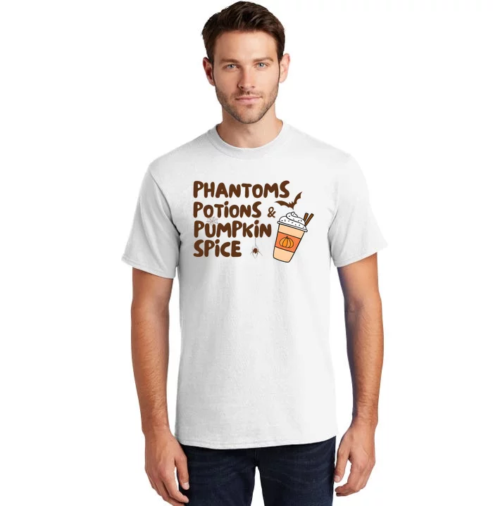 Phantoms Potions Pumpkin Spice Cute Halloween Drink Pumpkin Tall T-Shirt